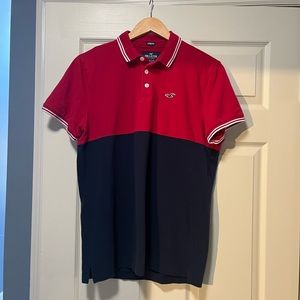 Hollister three button polo large